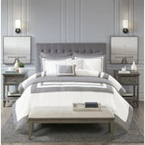 Wholesale Border 8-Piece Comforter and Coverlet Set, Grey