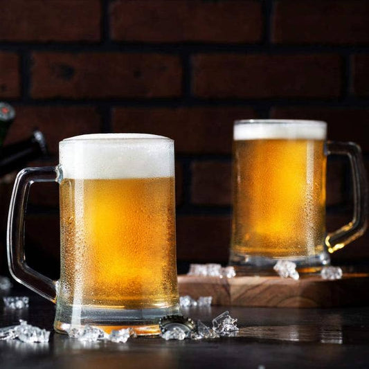 Kook Glass Beer Mugs 12 oz, Set of 4