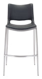 Ace Barstool (Set of 2) Black & Silver