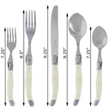 Laguiole 20-Piece Stainless Steel Flatware Set, Faux Ivory