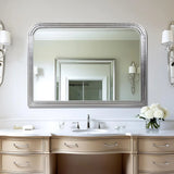 French Philippe Mantel Mirror- Bright Silver Leaf