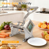 French Fry Cutter with 1/2 Inch and 3/8 Inch Blades, 6-wedge