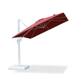 PURPLE LEAF Morden White Outdoor Umbrella Premium Aluminum Patio Cantilever Pool Sun Umbrellas