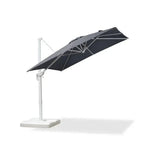 PURPLE LEAF Morden White Outdoor Umbrella Premium Aluminum Patio Cantilever Pool Sun Umbrellas