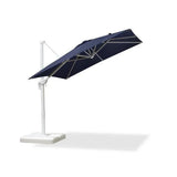 PURPLE LEAF Morden White Outdoor Umbrella Premium Aluminum Patio Cantilever Pool Sun Umbrellas