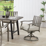 PEAKHOME Azur Patio Swivel Dining Chair with Sunbrella® Cushions Set of 2