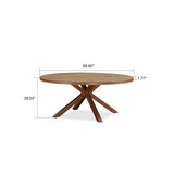 PURPLE LEAF Round & Rectangle Outdoor Dining Table HPL Aluminum Tabletop Modern Dining Table for Deck Kitchen