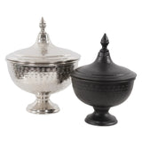 Hammered Em Dash Covered Urn- Medium