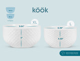 Kook Ceramic Nesting Bowls Set of 4, Ivory