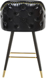Barbosa Faux Leather Contemporary Counter/Bar Stool Set - Stylish Design with Gold Accents