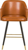 Barbosa Faux Leather Contemporary Counter/Bar Stool Set - Stylish Design with Gold Accents