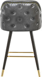 Barbosa Faux Leather Contemporary Counter/Bar Stool Set - Stylish Design with Gold Accents