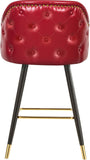 Barbosa Faux Leather Contemporary Counter/Bar Stool Set - Stylish Design with Gold Accents