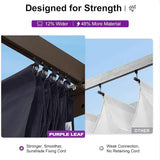 PURPLE LEAF Pergola Outdoor Retractable Metal Pergola with Canopy Patio Pergola with Shade Cover for Garden Pool Yard Beach Deck