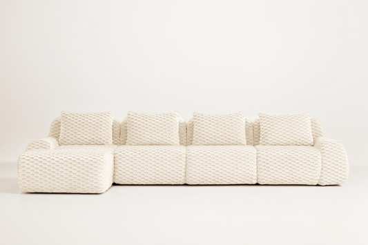 LAURENT 146" 4-Seater Sofa with 1 Ottoman