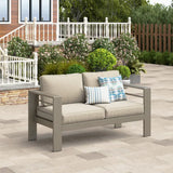 Metal Outdoor Patio Loveseat Sofa