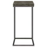 Pedro Expandable C-Shaped Sofa Side Table Weathered Grey
