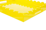 Rectangular Scalloped Riviera Tray - Yellow