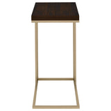 Pedro Expandable C-Shaped Sofa Side Table Chestnut