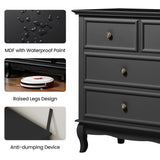 7 Drawer Dresser with Solid Wood Legs