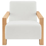 Fitzroy Boucle Upholstered Accent Arm Chair Ivory