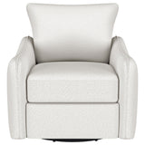 Madia Upholstered Sloped Arm Swivel Glider Chair Vanilla