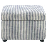 Winter Upholstered Hydraulic Lift Top Storage Ottoman Grey