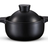 Kook Stoneware Dolsot Pot with Lid, Black