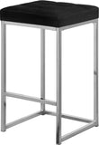 Nicola Velvet Contemporary Stool Set of 2 - Elegant Design with Tufted Cushion for Ultimate Comfort