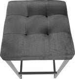 Nicola Velvet Contemporary Stool Set of 2 - Elegant Design with Tufted Cushion for Ultimate Comfort