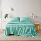 Jersey Knit All Season Sheet Set, Aqua