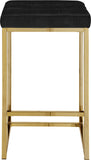 Nicola Velvet Contemporary Stool Set of 2 - Elegant Design with Tufted Cushion for Ultimate Comfort