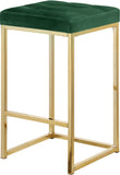 Nicola Velvet Contemporary Stool Set of 2 - Elegant Design with Tufted Cushion for Ultimate Comfort
