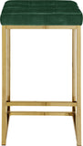 Nicola Velvet Contemporary Stool Set of 2 - Elegant Design with Tufted Cushion for Ultimate Comfort