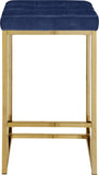 Nicola Velvet Contemporary Stool Set of 2 - Elegant Design with Tufted Cushion for Ultimate Comfort