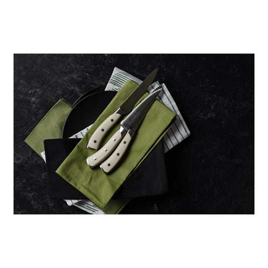 Elite Set of 4 Steak Knives - Cream
