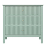 Fluted 3 Drawer Dresser with Painted Surface