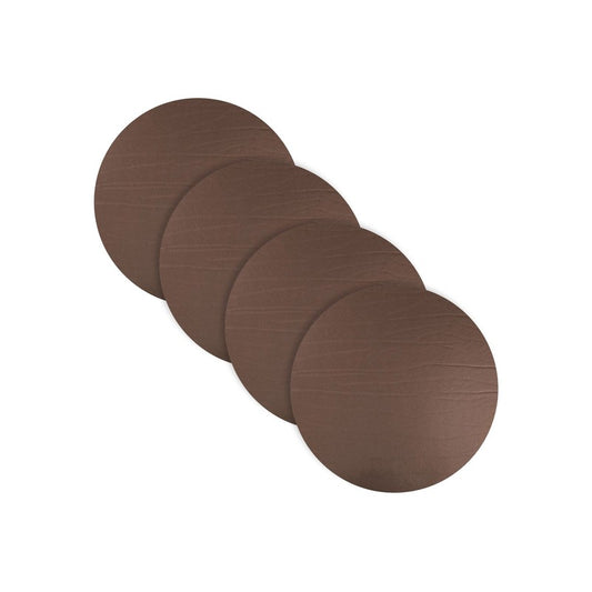 Strata Leather Bronze Placemat - Round 13"- Set of 4