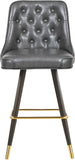 Portnoy Elegant Faux Leather Counter/Bar Stool Set with Button Tufting and Gold Accents, 2-Pack