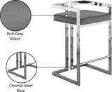 Ezra Velvet Counter Stool Set of 2 - Modern Design with Chrome Base for Stylish Home Bar Decor