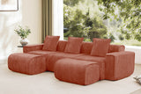 HARRISON 108" 3-Seater Sofa with 2 Ottomans