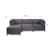 Axis 4pc Sectional Regency Gray Titanium Frame