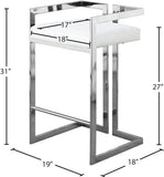 Ezra Contemporary Counter Stool Set of 2 - Stylish Seating for Home Bar or Kitchen with Comfort