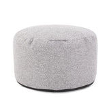 Round Foot Pouf Panama Stone