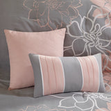 Spring Floral Comforter/Duvet Cover Set, Blush