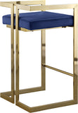 Ezra Velvet Counter Stool Set of 2 - Modern Design with Chrome Base for Stylish Home Bar Decor