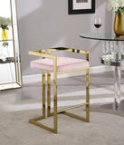 Ezra Velvet Counter Stool Set of 2 - Modern Design with Chrome Base for Stylish Home Bar Decor