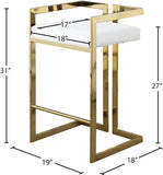 Ezra Contemporary Counter Stool Set of 2 - Stylish Seating for Home Bar or Kitchen with Comfort