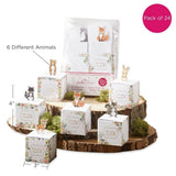 Pink Woodland Baby Favor Boxes Set of 24