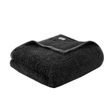 Winter Cottage Berber Blanket, Black